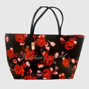 Victoria’s Secret red rose tote bag NWT